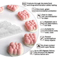 3D Bubbles Cloud Cake Mold Silicone Mousse Moulds Square Dessert Molds for Baking 6 Cavities