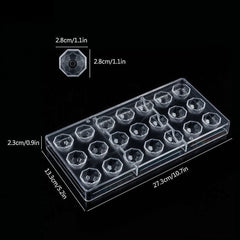 3D Chocolate Mold 21 Cavities Diy Polycarbonate Shape Candy Mould FoodBaker Boutique