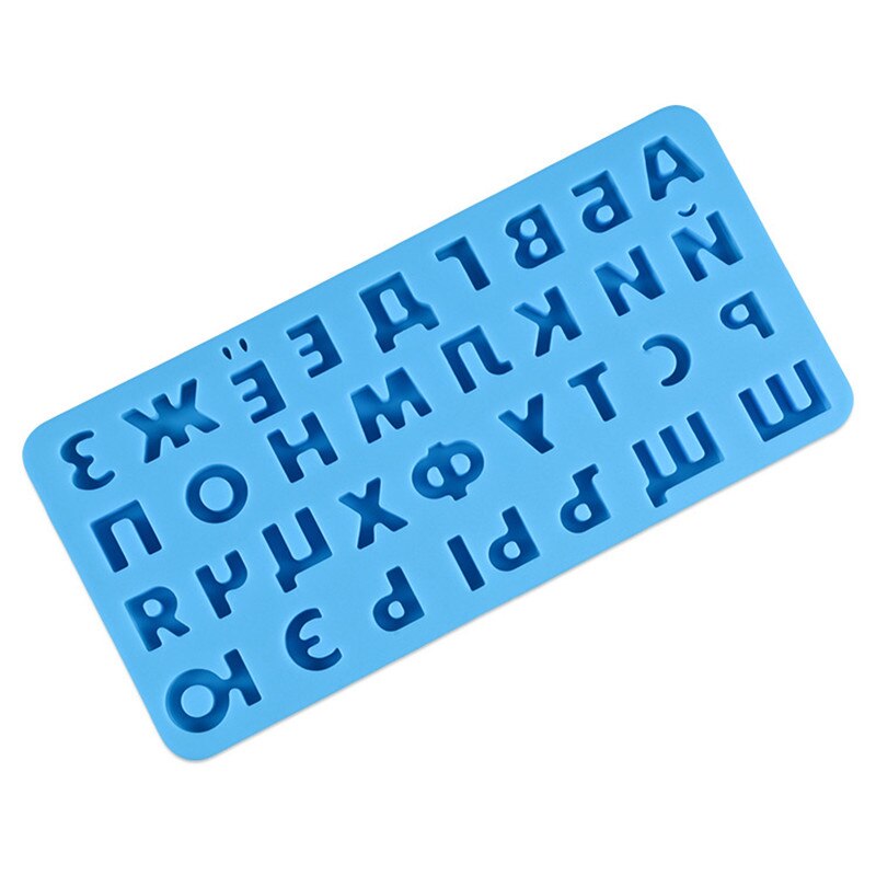 Russian Alphabet Silicone Mold 3D Letters Chocolate Mold Cake Decorating Tools Tray Fondant Molds Jelly Cookies Baking