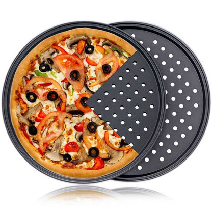 Pizza Pan With Holes Nonstick Carbon Steel Pizza Tray Professional BakBaker Boutique