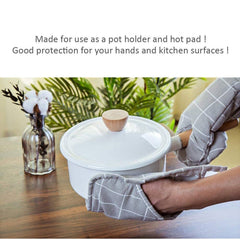 3PCS Heat Resistant Pot Holder Pad, Oven Mitt Protective Oven Gloves Home Kitchen Supply