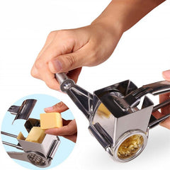 Butter Cutter Cheese Shredder Rotary Cheese Grater with 3 Different Blades Garlic Grinder Slicer Multi Purpose Kitchen Tools