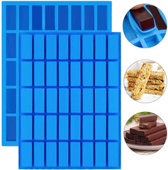 2pcs Rectangle Silicone Mold 40 Cavity Soap Bar Mould For DIY Home Soap/Chocolates Making