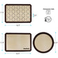 Coolzey 2Pcs Silicone Baking Mats Non Stick Macaron Mat Professional Grade Liner Sheets