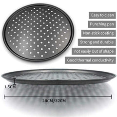 Pizza Pan With Holes Nonstick Carbon Steel Pizza Tray Professional BakBaker Boutique