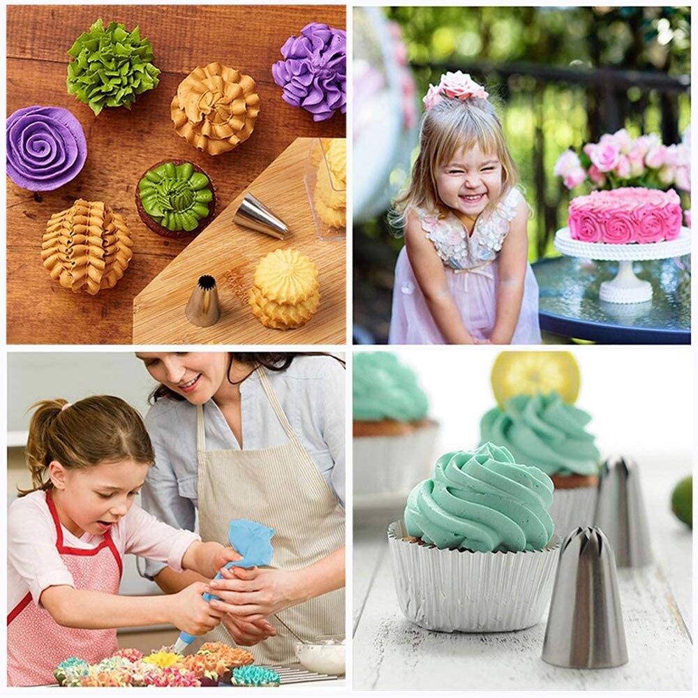 37 PCS/Set Silicone Pastry Bag Tips Kitchen DIY Icing Piping Cream ReuBaker Boutique