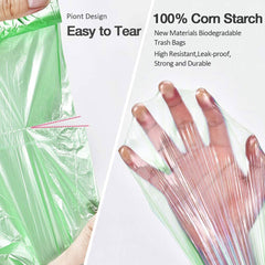 100pcs Garbage Bags Home Disposable Waste Trash Bags Kitchen Breakpoint One-off Cleaning Bag Junk Bag Organizer Plastic Bag