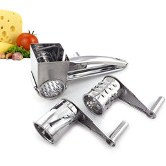 Butter Cutter Cheese Shredder Rotary Cheese Grater with 3 Different Blades Garlic Grinder Slicer Multi Purpose Kitchen Tools