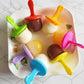 7 Cavity Mini Silicone Ice Lollipop Mold with Colorful Plastic Sticks Cream Mold Baby Food Storage Containers Ice Cube Trays