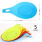 Multipurpose Silicone Spoon Rest Pad Set of 5 Food Grade Silica Gel Spoon Put Mat Device Kitchen Utensils Stand for Spoons