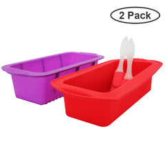 2Pcs Silicone Bread Loaf Pan Rectangle Cake Mold Bread Toast Candy Mold Form Pastry Tools Baking Tool