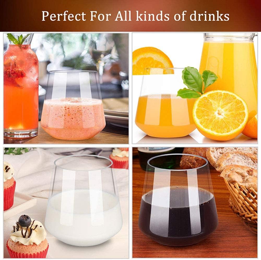 4pcs/set Unbreakable Plastic Wine Glass Transparent Fruit Juice Beer CBaker Boutique