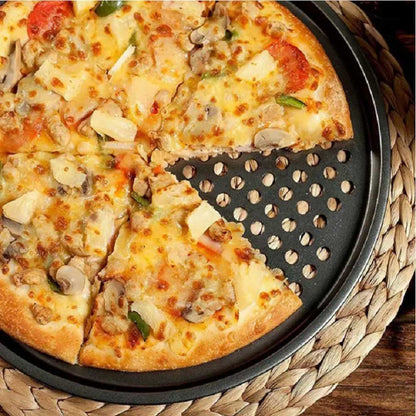 Pizza Pan With Holes Nonstick Carbon Steel Pizza Tray Professional BakBaker Boutique