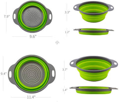 Foldable Colander Drain Folding Baskets Collapsible Silicone Strainer Fruit Vegetable Washing Strainers Bowls Kitchen Tools
