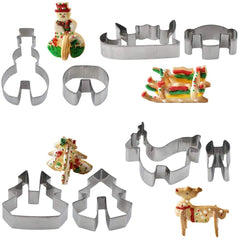 11Pcs/set Stainless Steel Cookie Cutter Christmas Candy Pastry Mold DIY Baking Cutter