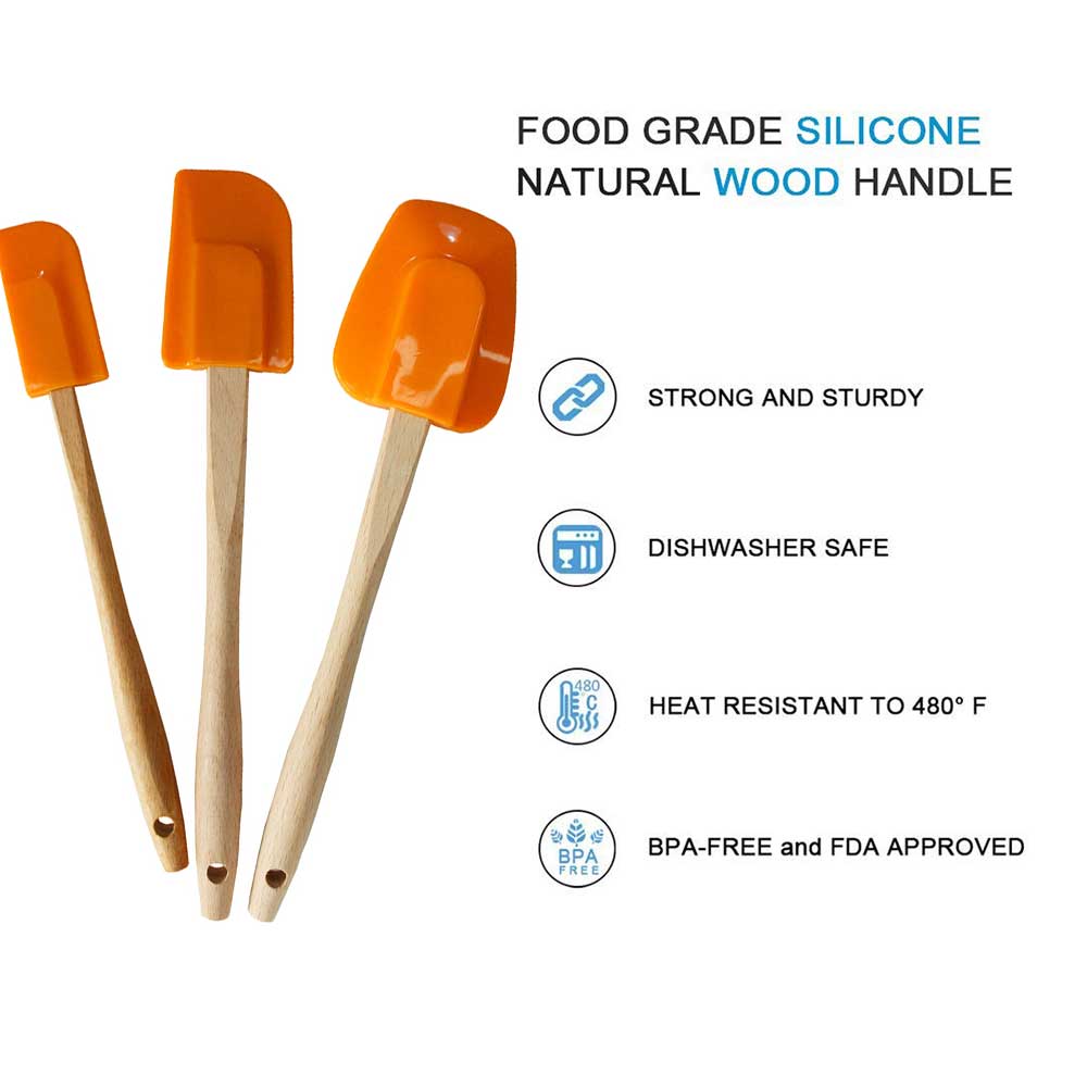 Premium Quality Silicone Cooking Utensil Set - 3-Piece Non-Scratch SilBaker Boutique