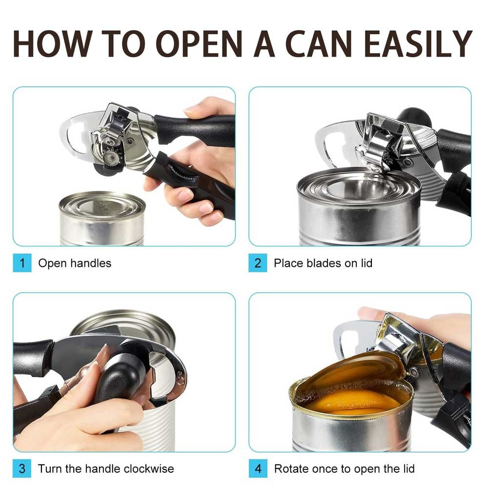 4 In 1 Multifunctional Can Opener Professional Screw Cap Beer Bottle Opener Kitchen Gadgets Multifunctional