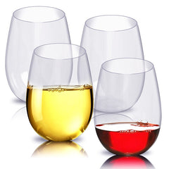 4pc/set Shatterproof Plastic Wine Glass Unbreakable Red Wine Tumbler GBaker Boutique