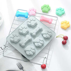 Paw Mold and Dog Bone Mold Nonstick Silicone Baking Molds for Chocolate Candy Jelly Ice Cube Dog Treats