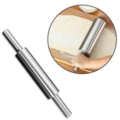 Stainless Steel Rolling Pin Non-stick Pastry Dough Pizza Noodles Cookie Pie Making Baking Tools Kitchen Accessories