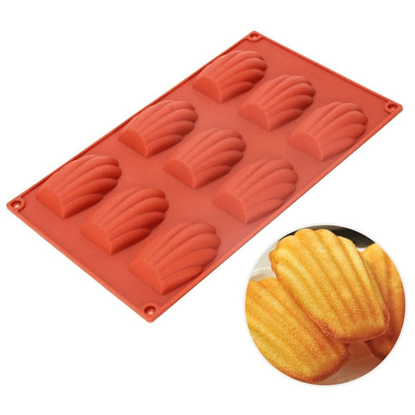 Silicone Madeleines Mold, 9 Cavities Nonstick Silicone Mold, Shell Bis –  Baker Boutique