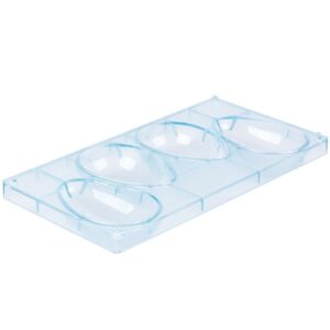 Polycarbonate 4 Compartment Glossy Egg Chocolate Mold