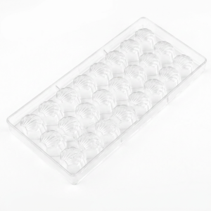 24 Cavity Scalloped Shell Polycarbonate Chocolate Mould