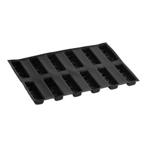 Origine 15 3/4" x 11 13/16" Silicone Scored Bar mould with (12) 4 11/16" x 1 3/16" Cavities