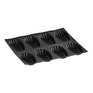 Origine 15 3/4" x 11 13/16" Silicone Large Madeleine mould with (8) 5 3/16" x 2 5/16" Cavities