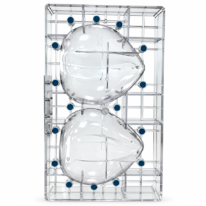 Peach 2 Indents Magnetic Polycarbonate Chocolate Mould